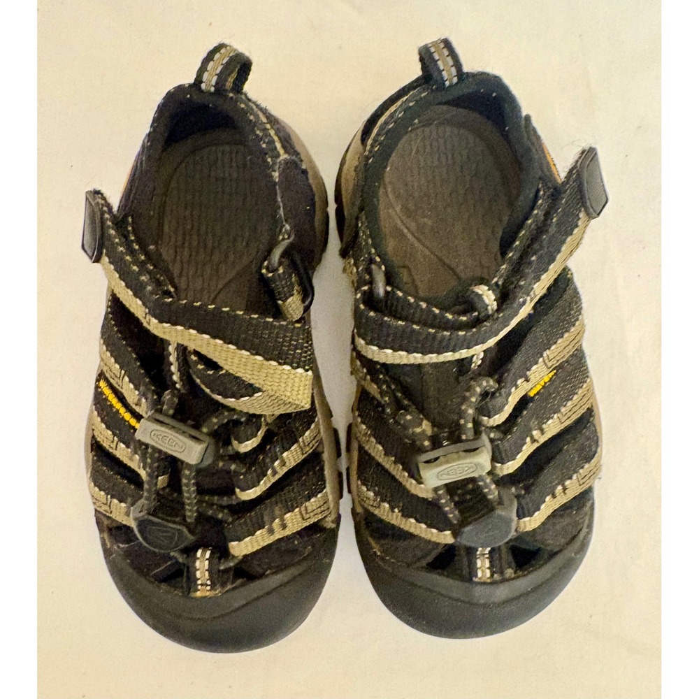 Keen Newport H2 Kids Sandals Black Olive Green Waterproof Shoes Size 8 Toddler - Picture 3 of 9